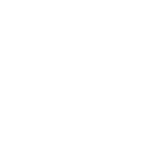 White illustration outline of a house with a leaf in the middle